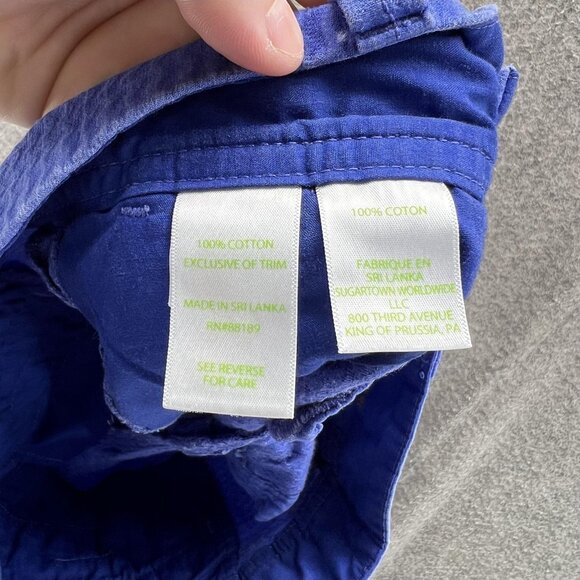 Lilly Pulitzer Shorts Womens 0 Blue Walsh Short Textured Cotton Seersucker - Picture 10 of 14